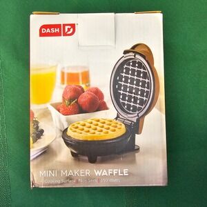 Dash Mini Waffle‎ Maker - 4" Non-Stick Cooking Surface - 350 Watts - NEW
